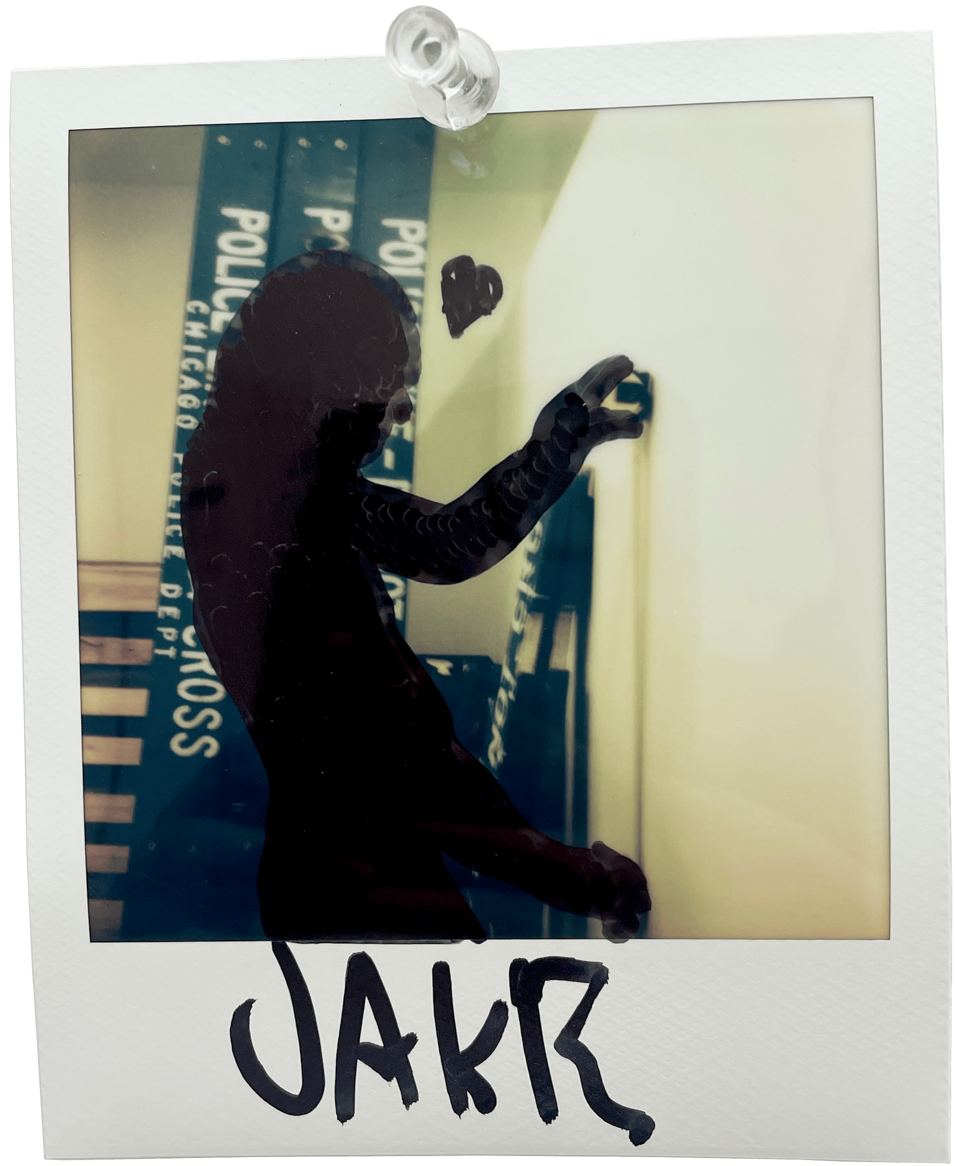 Polaroid image of artist Jake Quinlan.