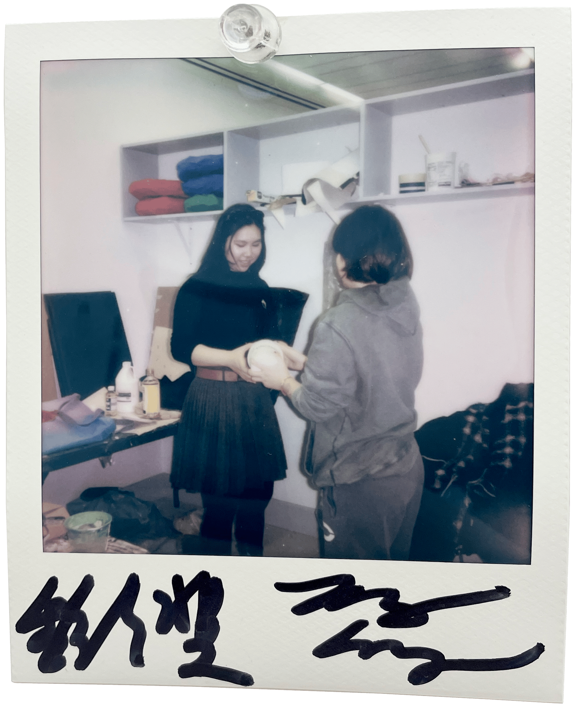 Polaroid image of artist Lingfei Wei.