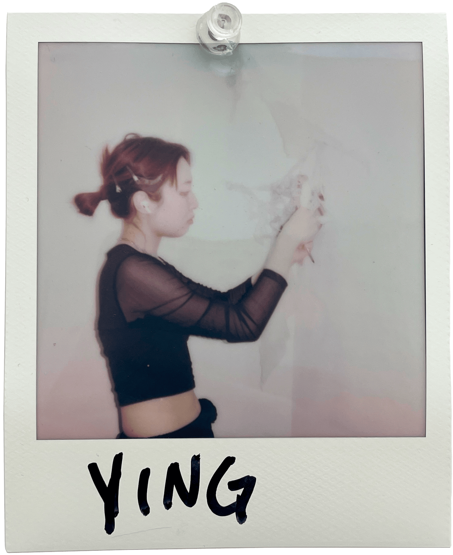 Polaroid image of artist Ying Ruan.